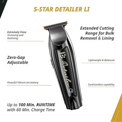 ست ماشین اصلاح مجیک کلیپ و دیتیلر ال آی وال مدل باربر کمبو شارژی اصل barber combo